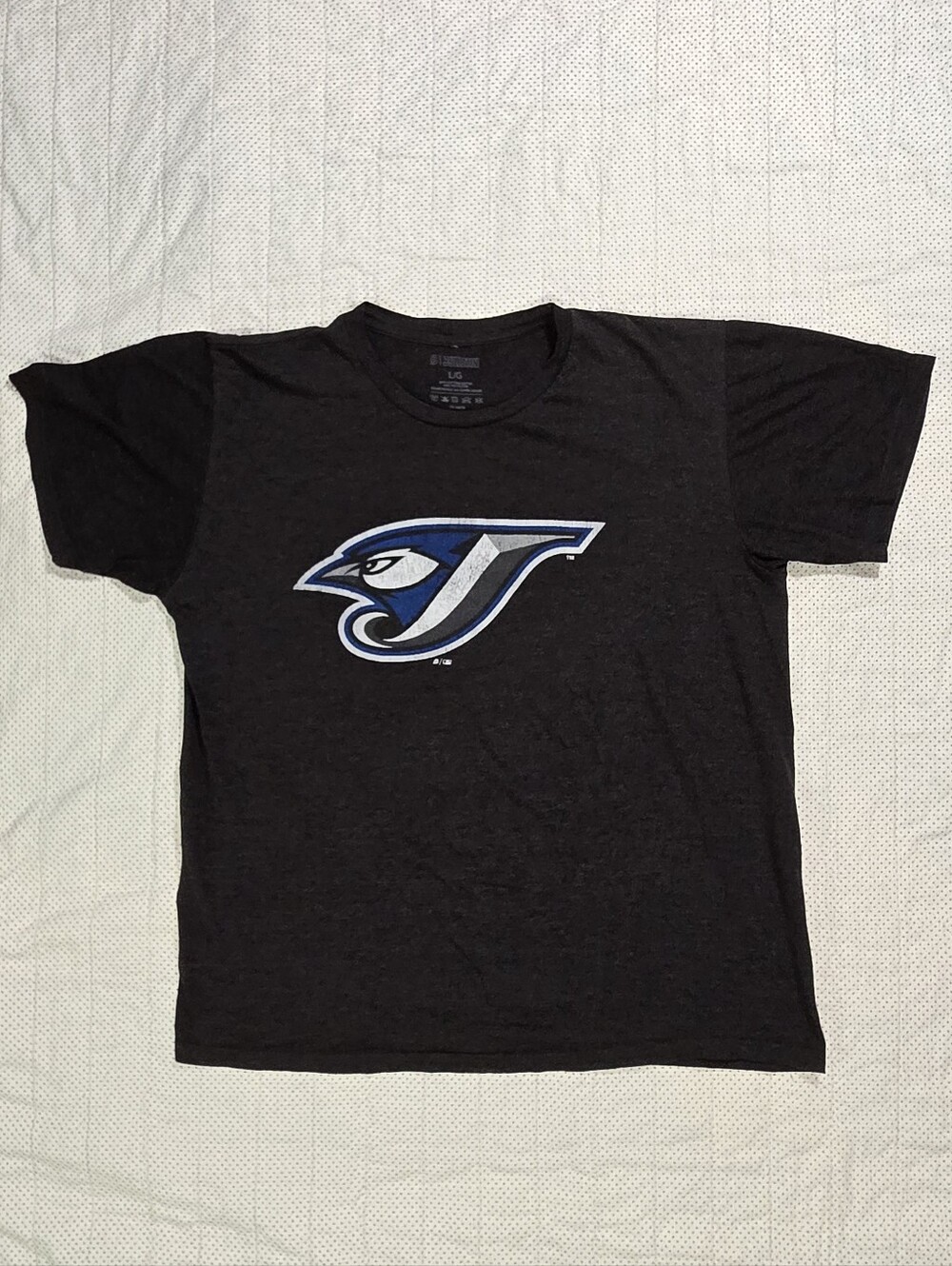 Toronto Blue Jays Bulletin 50th Distressed J-Bird SS T-Shirt Black Grey Size L